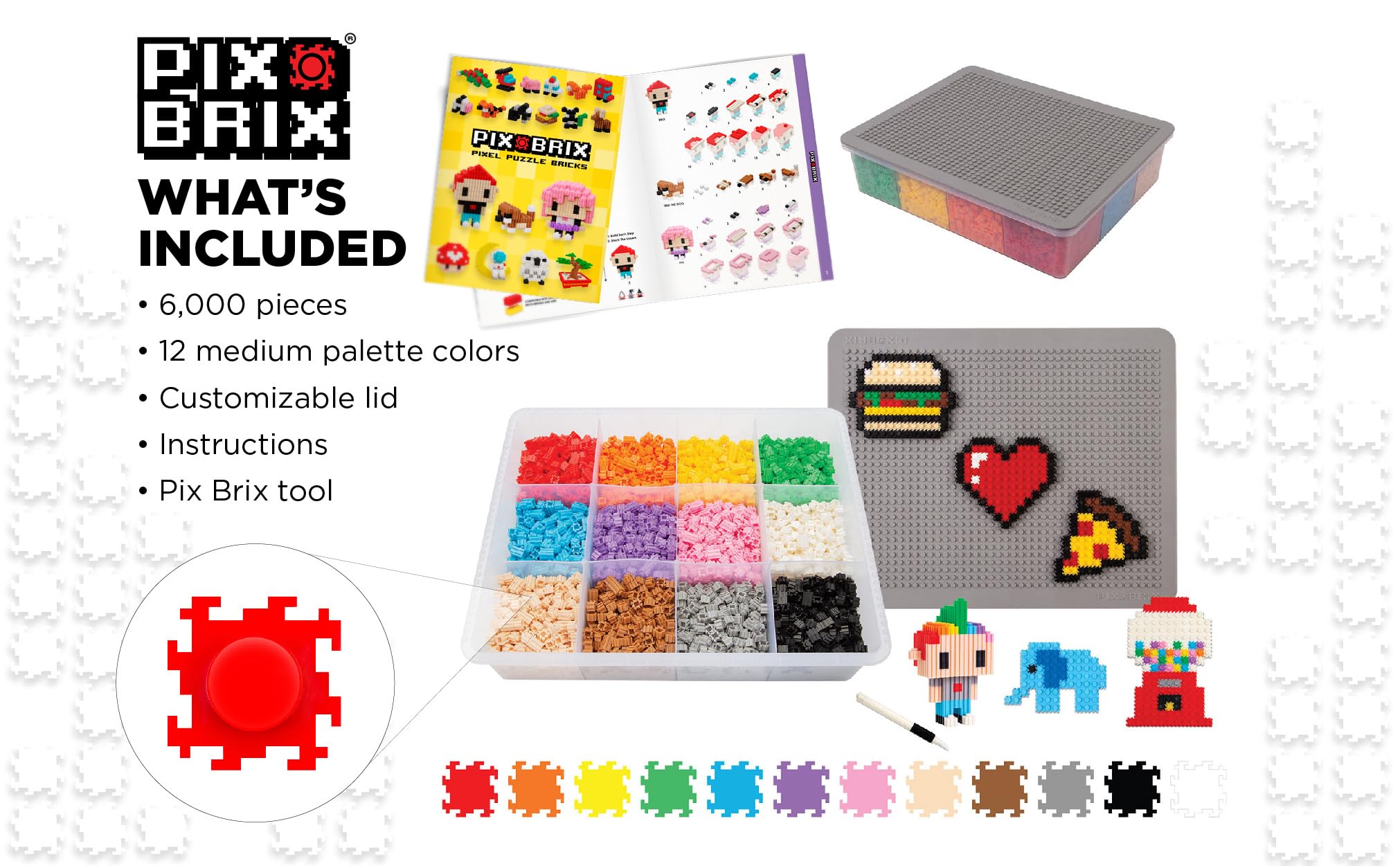 Pix Brix - 6,000 Piece Pixel Art Container