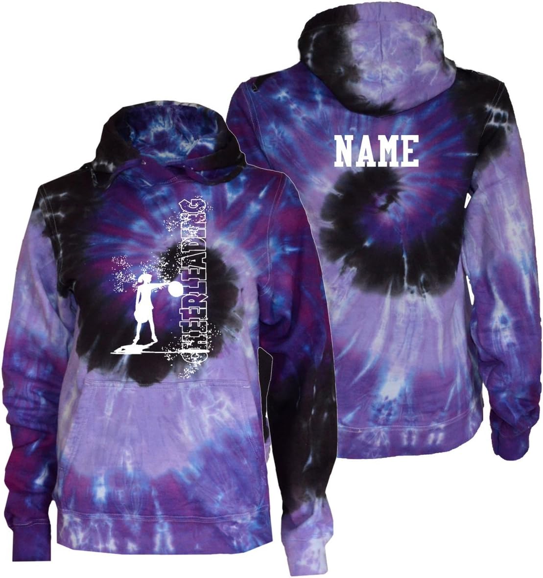 JANT girl Custom Cheerleading Tie Dye Sweatshirt - Cheerleader Logo