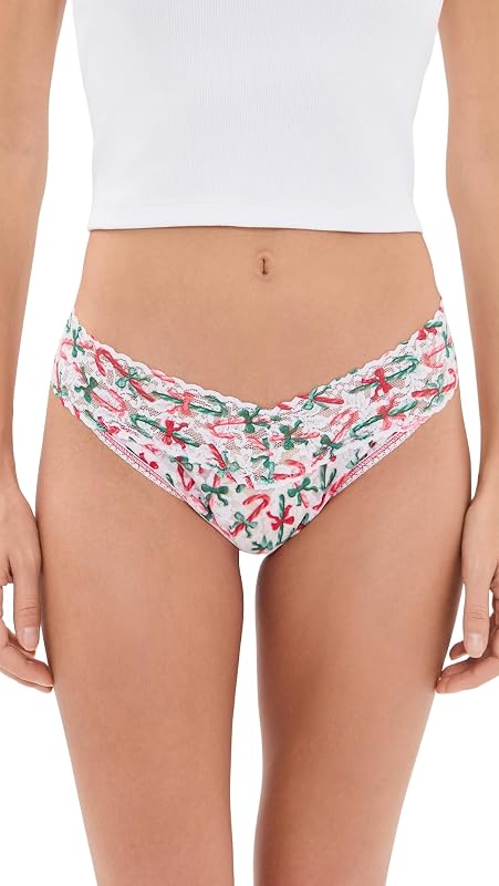 Tanga de talle original de encaje exclusivo, talla única (4-14)