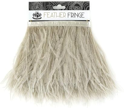 ZUCKER Ostrich Feather Fringe 1PLY 1yd Oatmeal