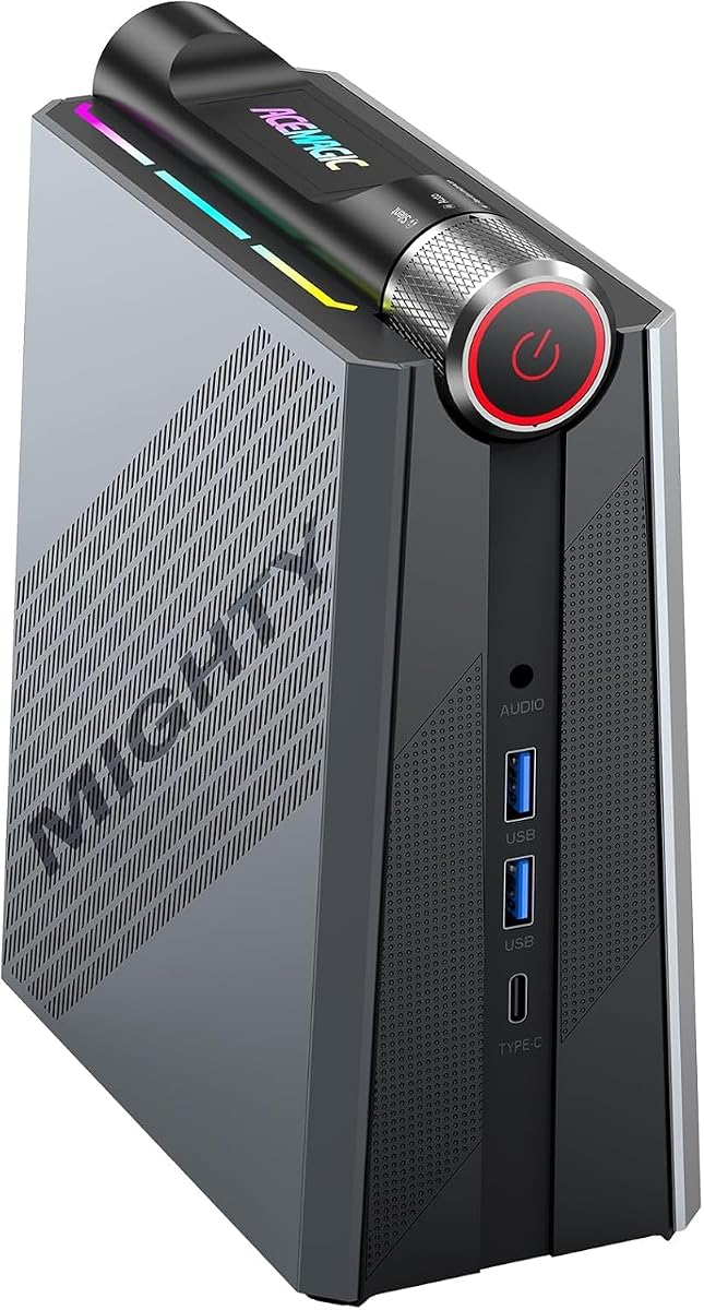 ACEMAGIC Mini Gaming PC Computadora para juegos 12th i9-12900H (hasta 5.0GHz, 14C/20T) 32GB RGB DDR4 512GB M.2 NVMe PCIe 4.0 SSD, Mini PC [3 modos ajustables/luces RGB] Mini computadora WiFi6, BT5.2