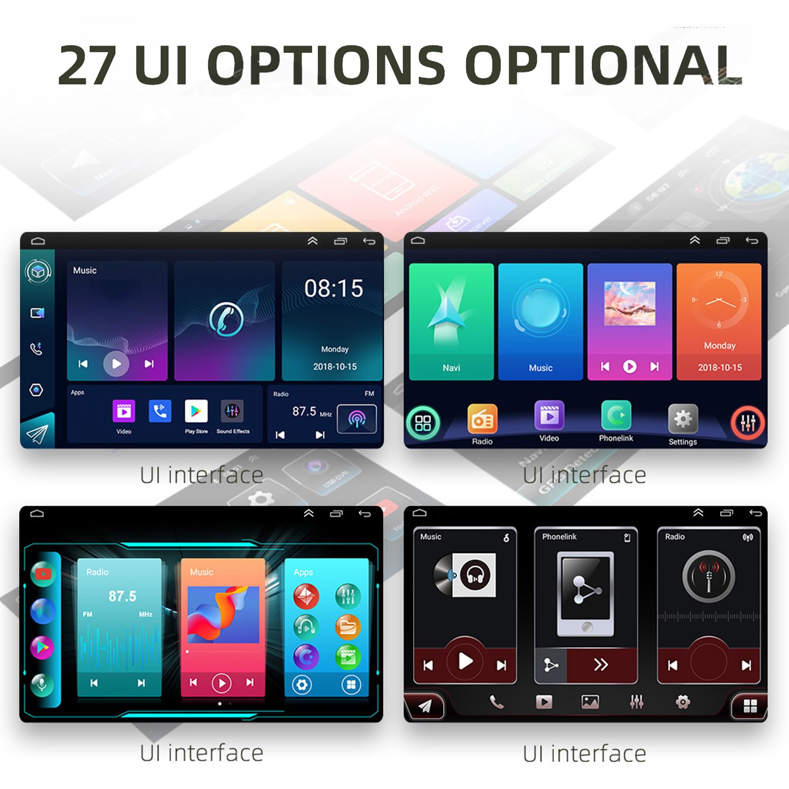 Kit Autoradio Panda 7 Pollici per Autoradio Touch Screen 7 Pollici Wifi Navigazione Touch Screen con Carplay per Android 12 Sostitutivo per Panda Dal 2003 Al 2012