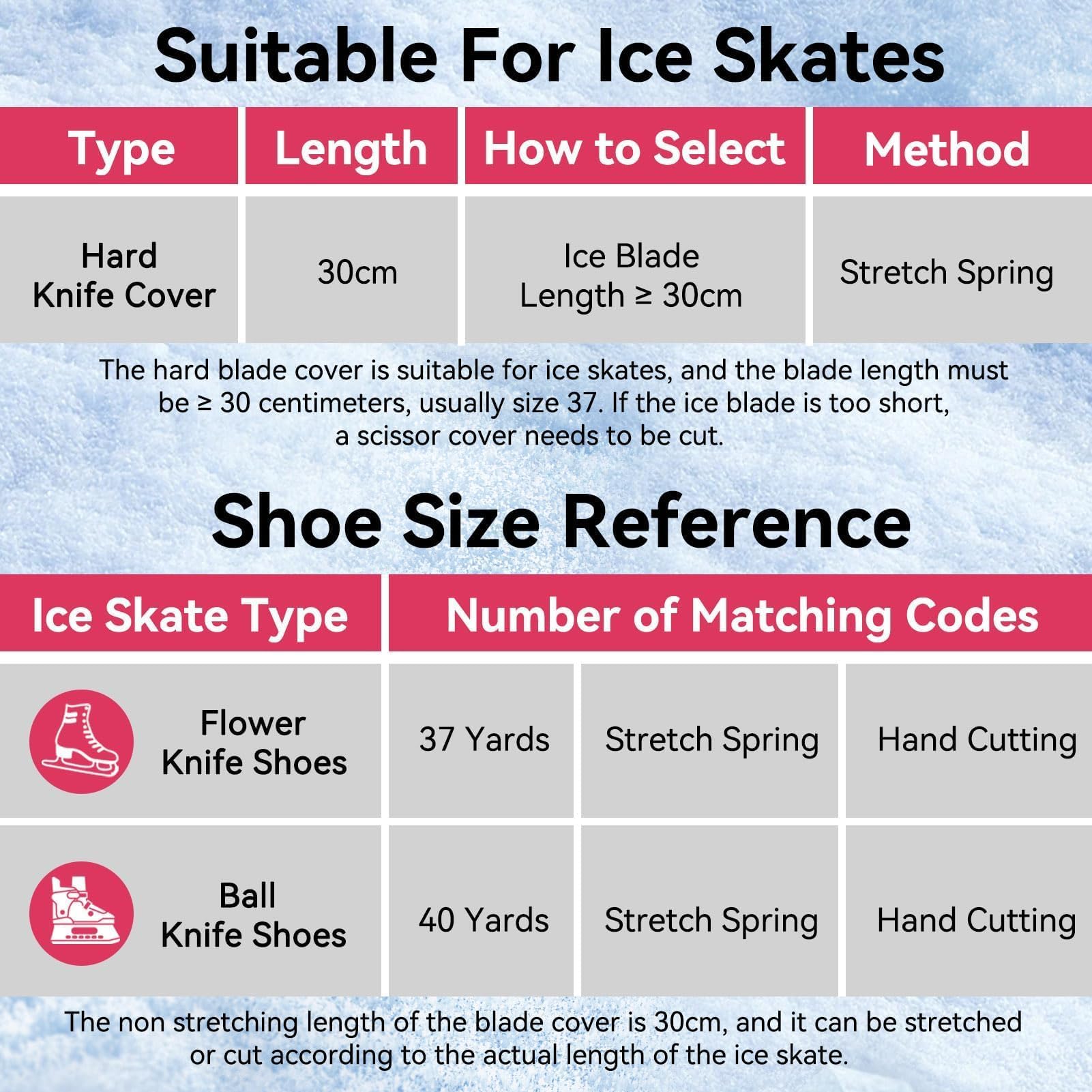 HERCHR Protectores De Patines sobre Hielo, 1 Par De Protectores De Cuchillas De Hockey Deportivo, Protectores De Patinaje Artístico, Accesorios Protectores Ajustables para Patines Artísticos