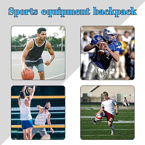 Miniatura 7 de basketball bag backpack sports Equipment Bags with Separate Ball holder&Shoes compartment&Shoe Organizer for soccer volleyball