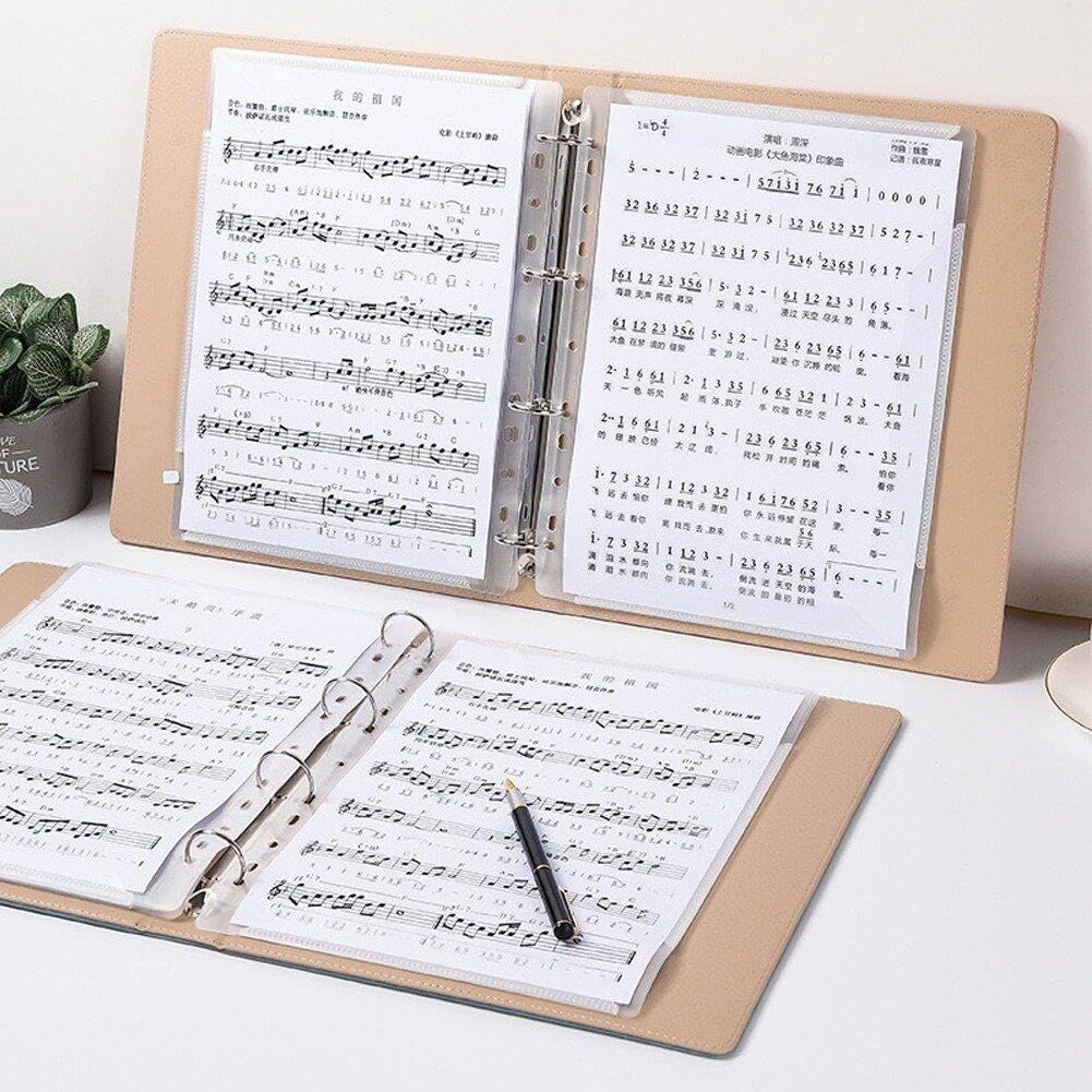 Dossier De Musique A4 Multifonctionnel, À Feuilles Mobiles, Dossier D'affichage De Musique, Livre D'information sur Les Partitions De Piano pour Les Amateurs De Musique