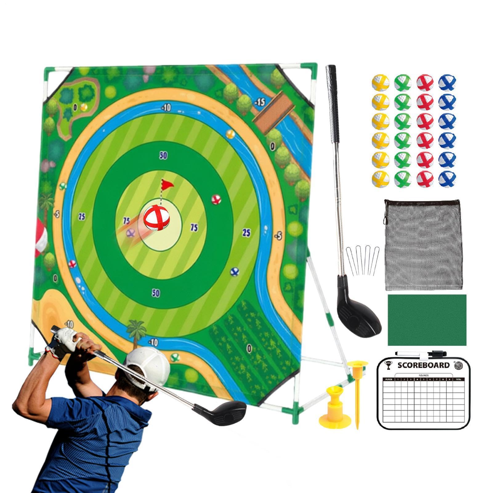 Backyard Golf Game with Hitting – Mat Target Interactive Swing Chipping for