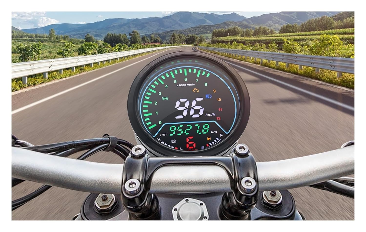 Motorcycle Speed Speedometer Moto Digital Instrument Panel Voltage Meter Oil Level Gauge Trip Indicator(MT0085)