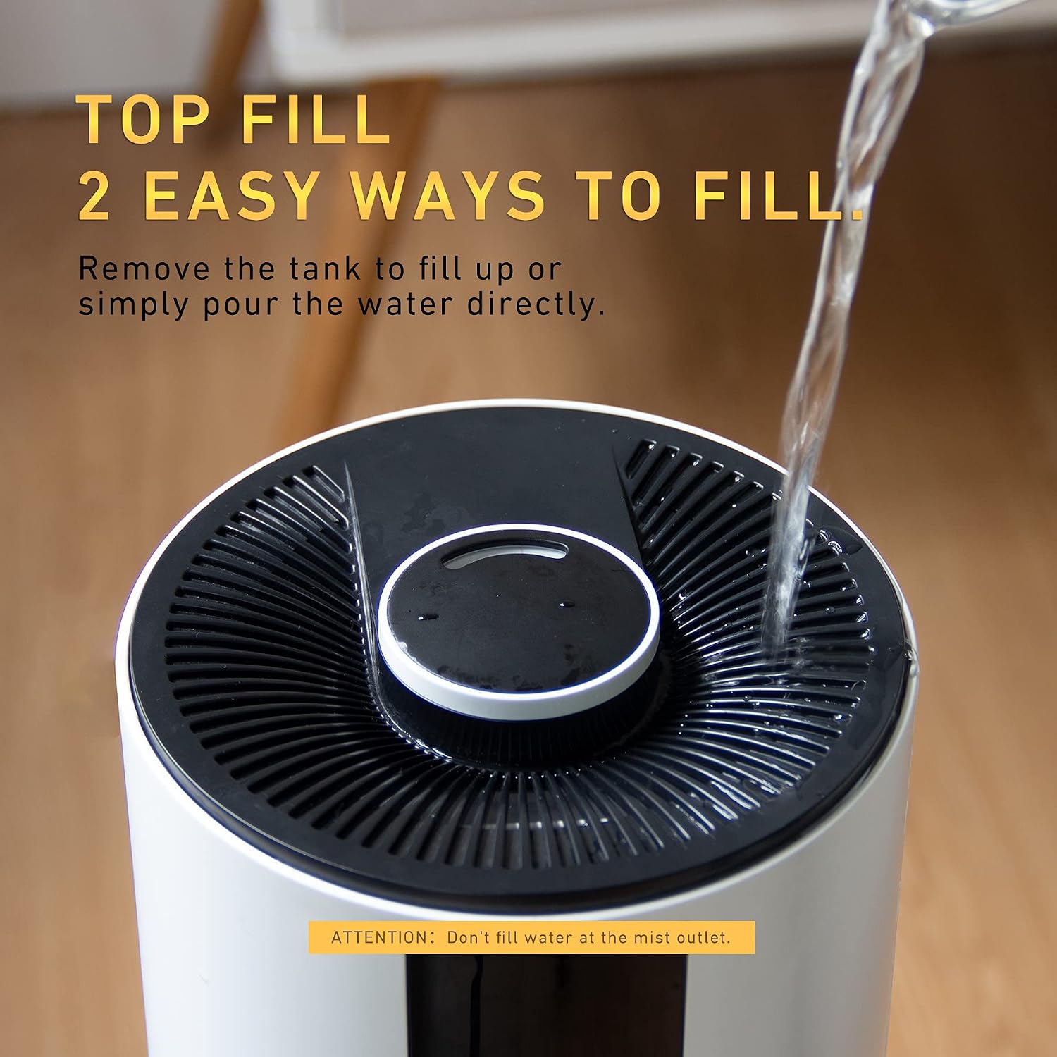 [LCD-018]2.1Gal/8L Top Fill Humidifiers for Large Room, Quiet Cool Mist Ultrasonic Humidifiers for Bedroom, LACIDOLL