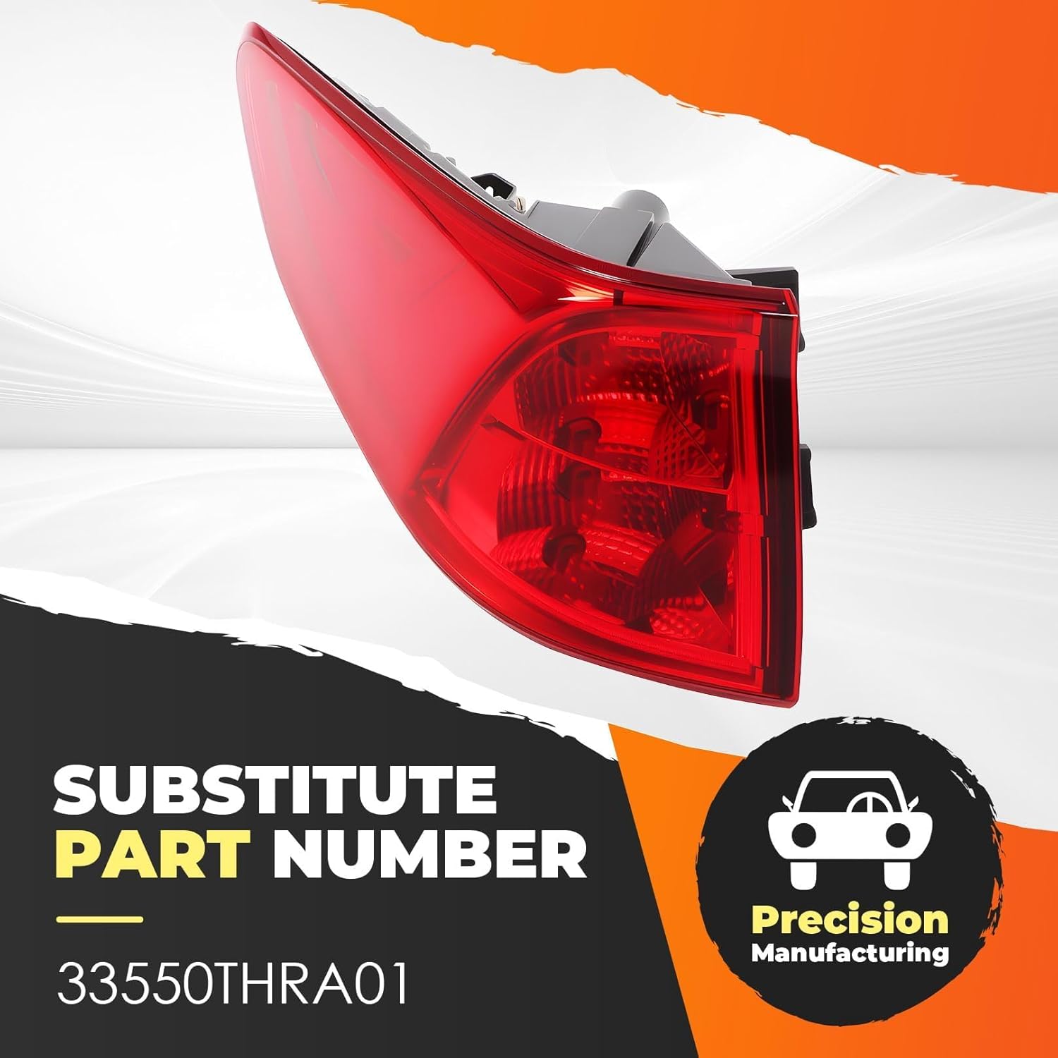 Left Outer Tail Light Assembly With Bulb Compatible with 2018-2023 Odyssey Driver Side Rear Brake Lamp 33550THRA01 (Left)