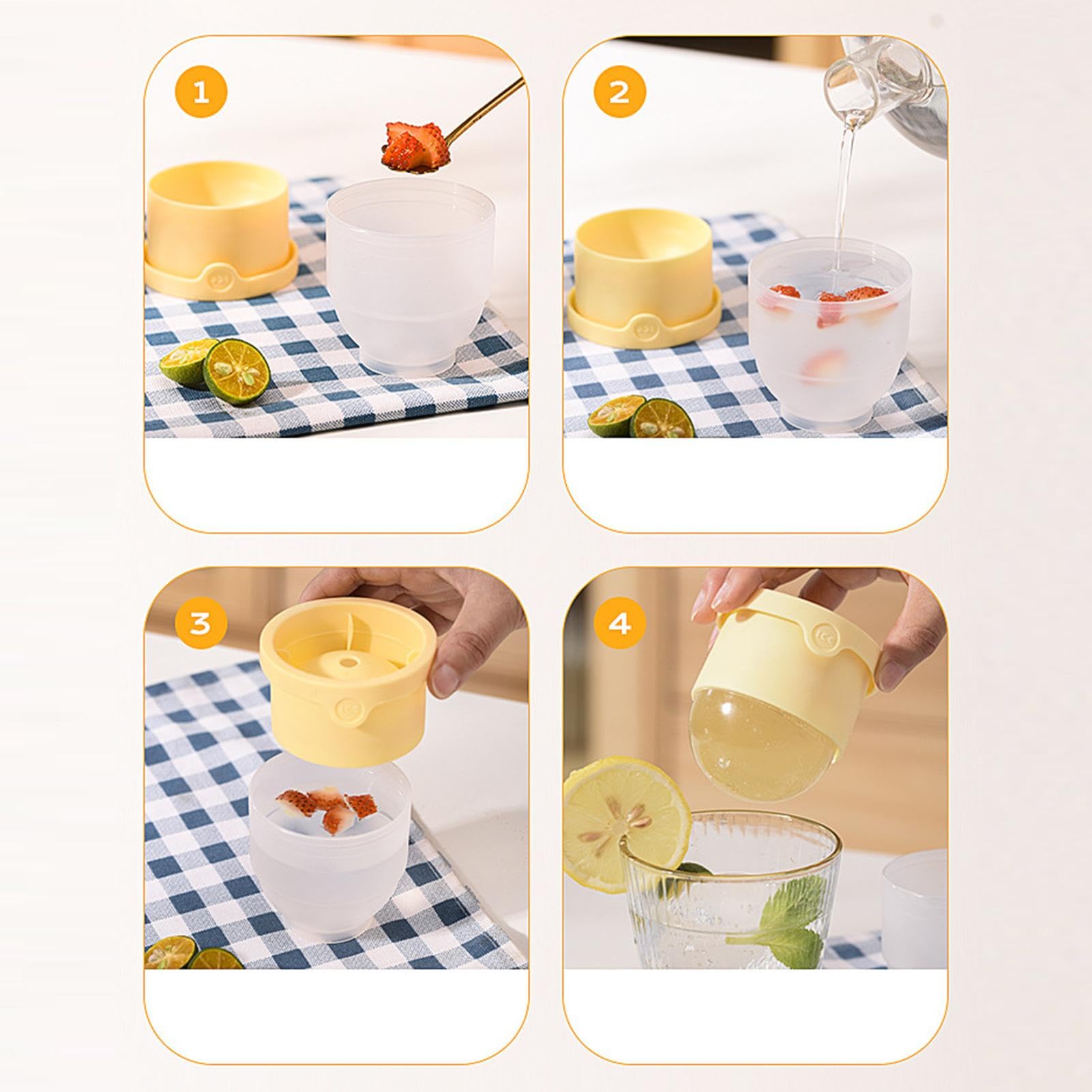 Set 3 Vassoi Per Cubetti Di Ghiaccio Rotondi - Con Cucchiaio E Pinza - Foto 2