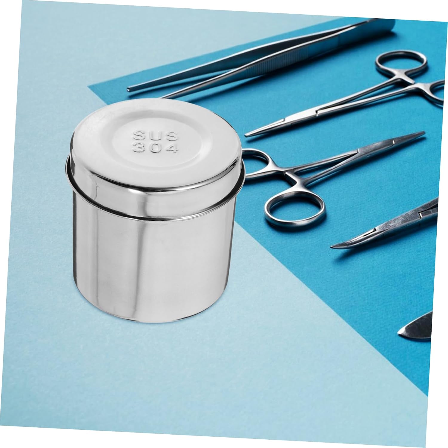 KICHOUSE 1pc Unguent Storage Can Ball Holder Stainless Steel Dressing Jar Practical Airtight Container