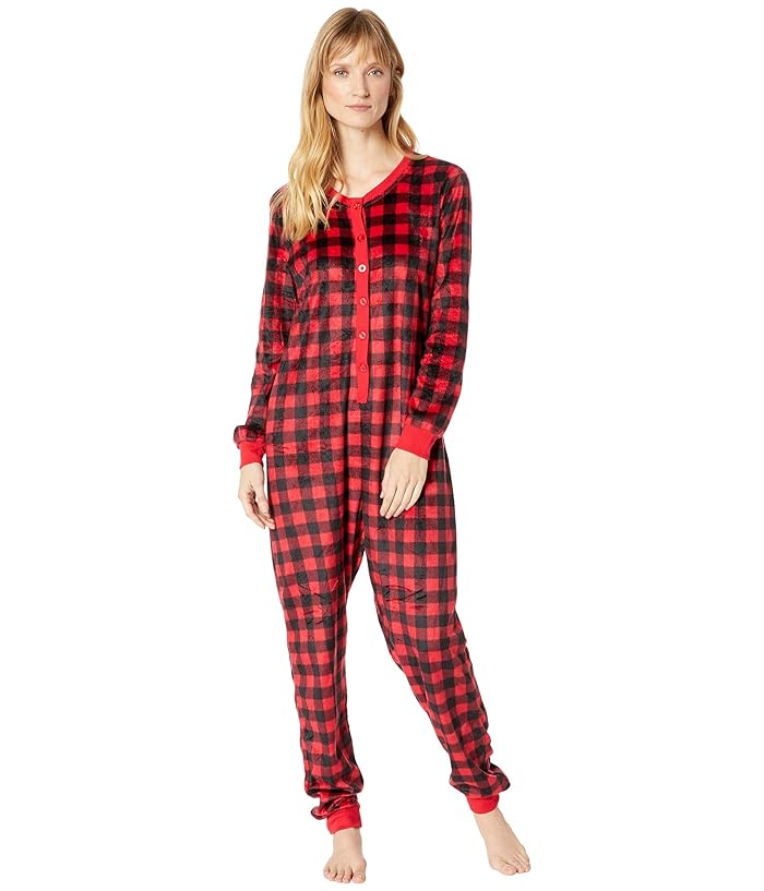 Karen Neuburger Buffalo Plaid Family Long Sleeve One Piece Pj 6pm