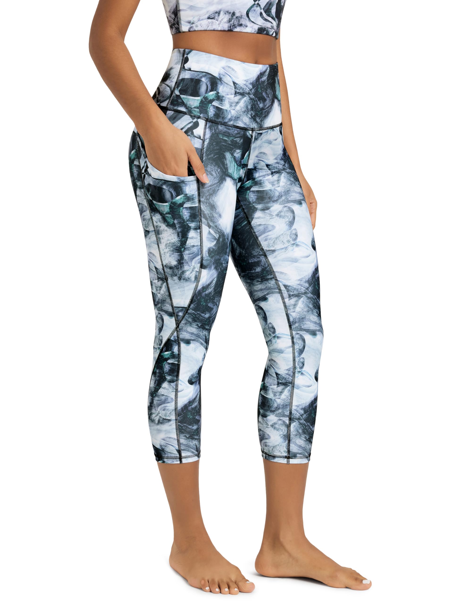 ODODOS Women's High Waisted Yoga Leggings with Pockets, Tummy Control Non See Through Workout Athletic Running Yoga Pants