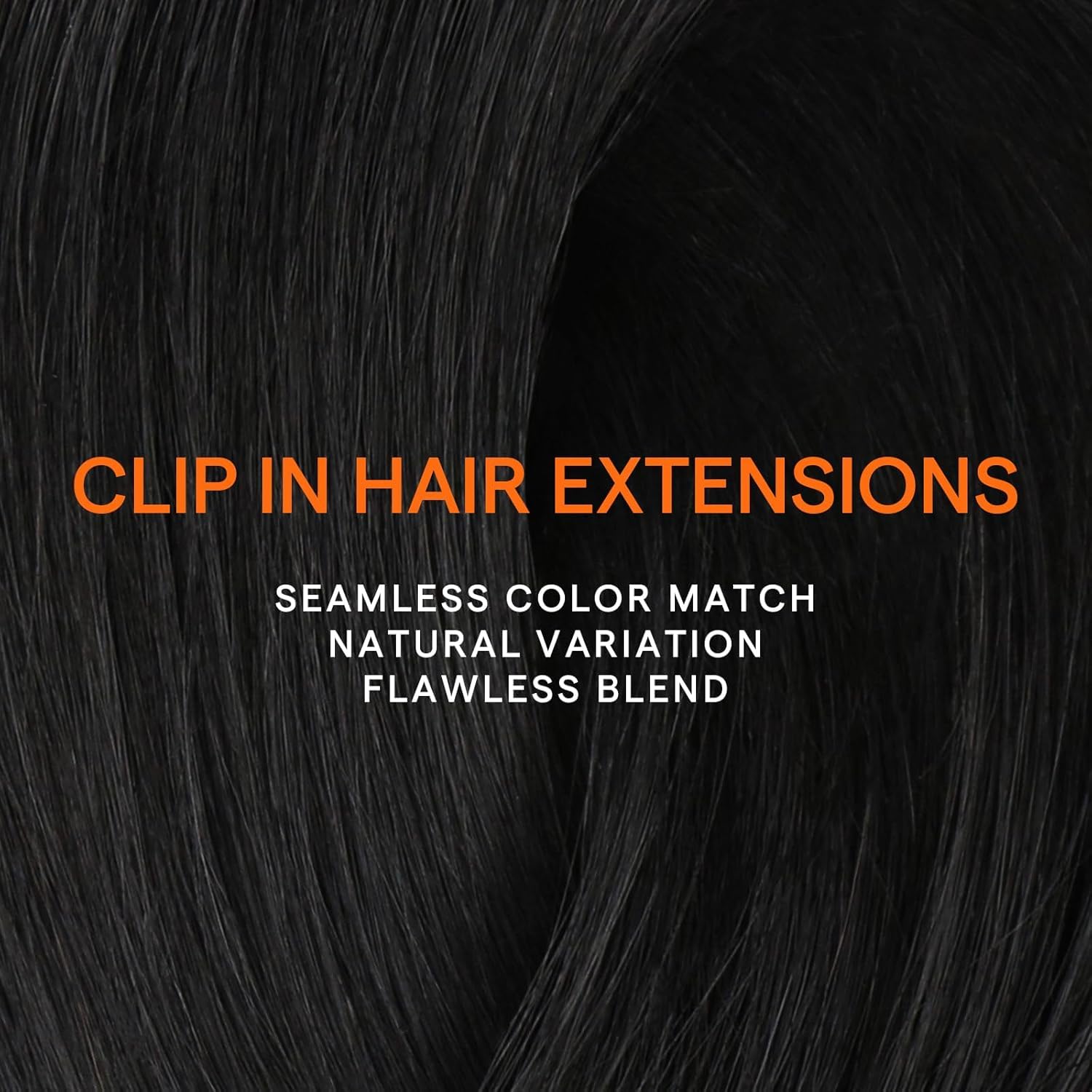 Fshine Clip in Hair Extensions Human Hair, 1B Natural Black, 10 Inch, 95G, 7 Pcs, Double Weft Real Remy Brazilian Hair, Add Volume for Bob Hair, Thick Asian Hair, Short Hair Topper, Easy Clip Glueless — view 9
