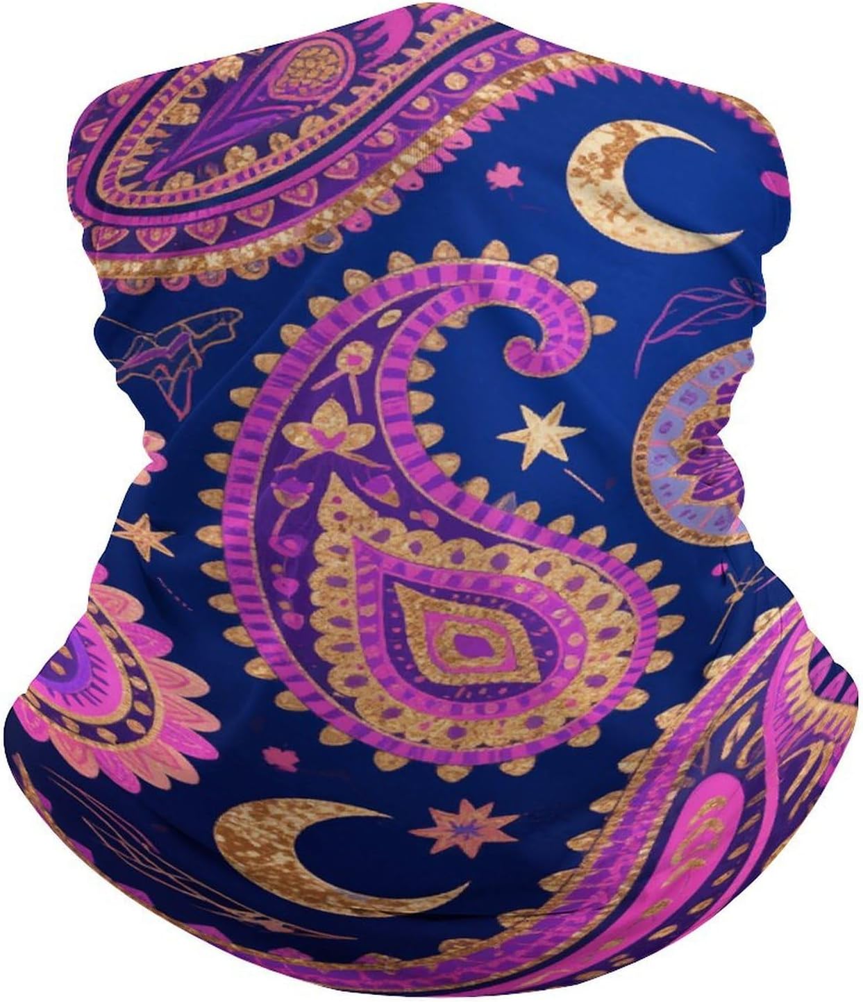 Bohemian Paisley Printed Cooling Headscarf Cooling Breathable Face Mask UV Protection Scarf Hiking Bandana