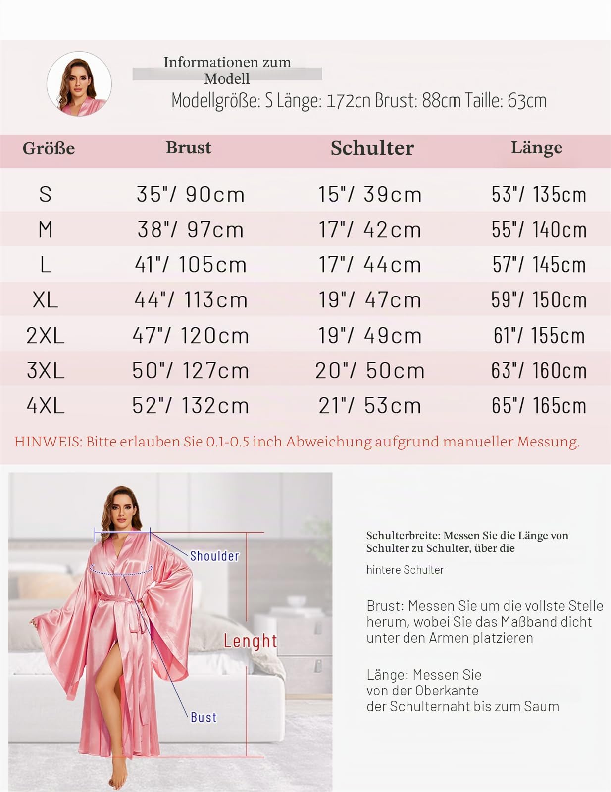Damen Kimono Bademantel Lang Seide Bademantel Hochzeit Party Bademantel Satin Nachtwäsche Loungewear Plus Size