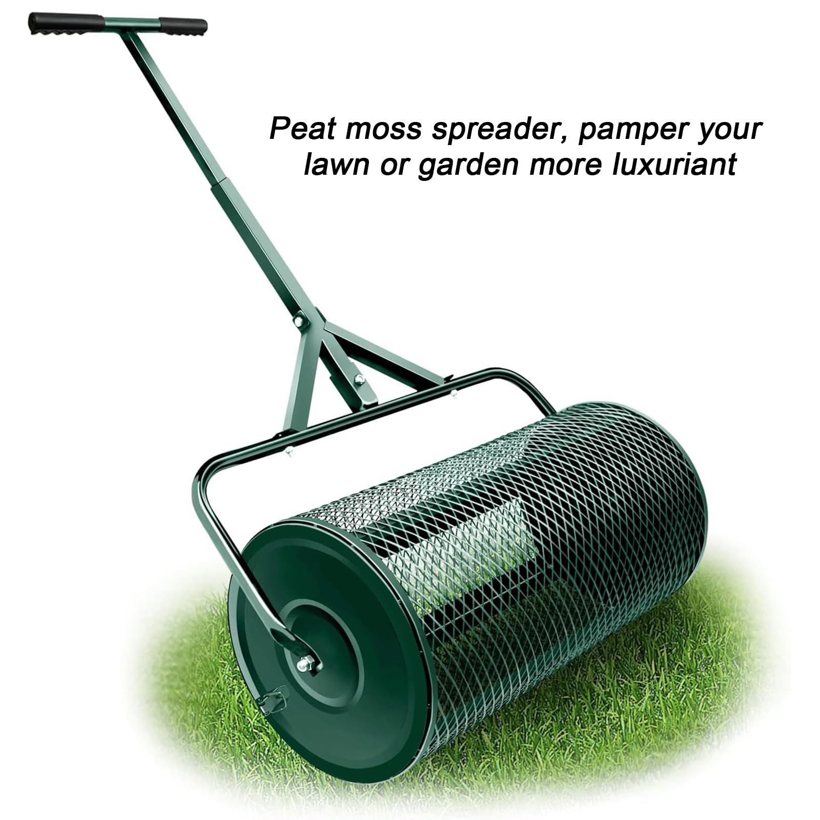 Esparcidor de abono con mango ajustable en forma de T para plantar y sembrar en el jardín