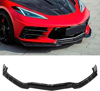 Gloss Black Front Bumper Lip Splitter for Corvette C8 2020-2026