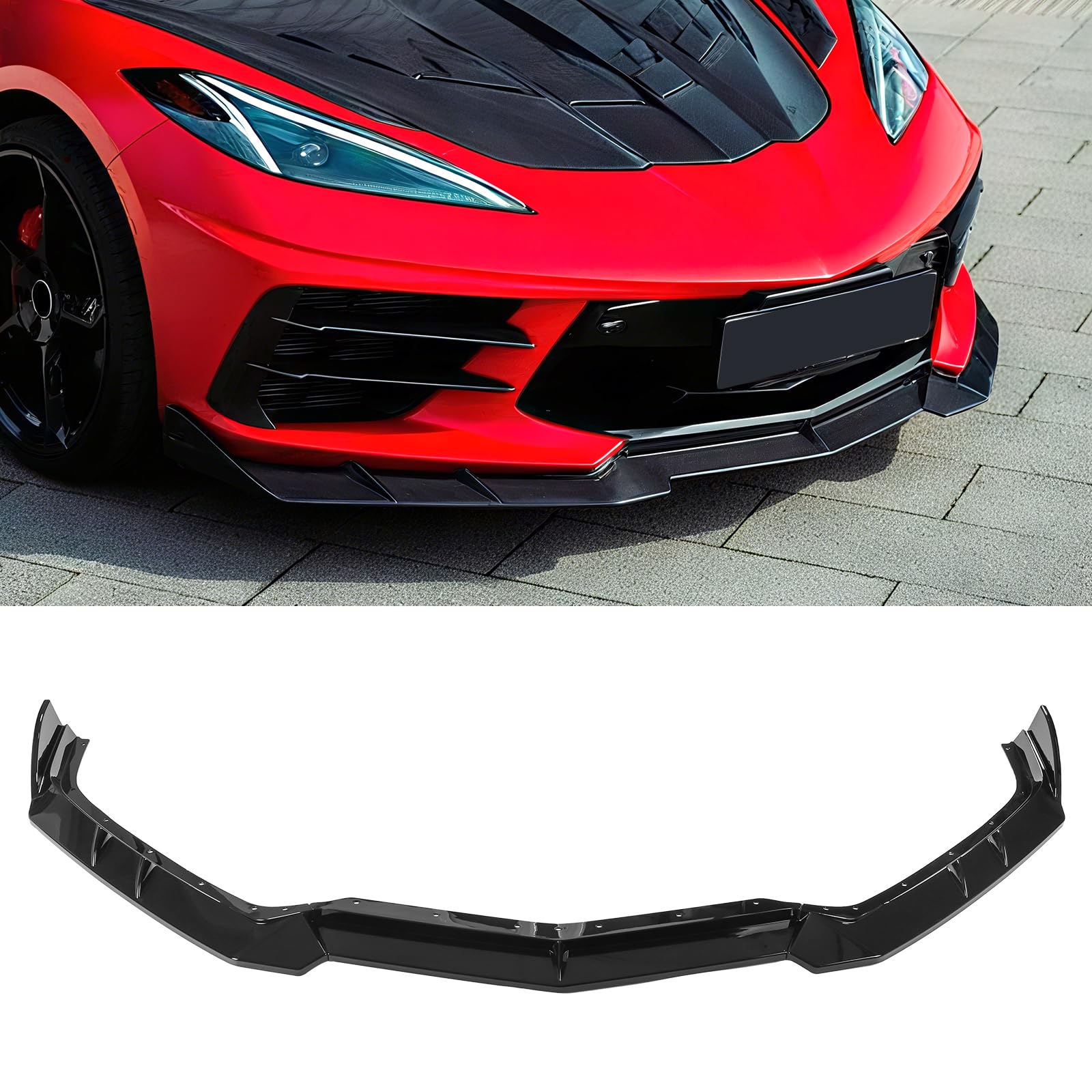 Photo 1 of Fancemot Gloss Black Front Bumper Lip Splitter for Corvette C8 2020-2026
