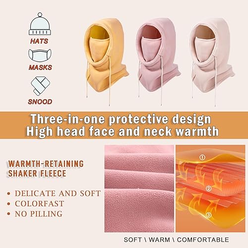Vista 6 de Imilan Balaclava Cold Weather Windproof Face Mask Warm Fleece Ski Mask for Men and Women Motorcycle Bike Cycling Neck Warmer