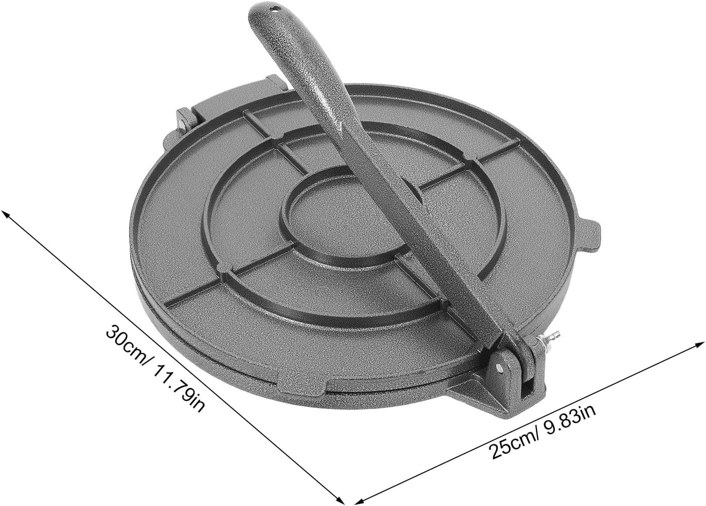 Kichvoe Adjustable Aluminum Alloy Tortilla Press Pan for Homemade Corn Tortillas and Dumpling Skin round Manual Maker with Non-stick Surface and Easy Maintenance for Kitchen Use