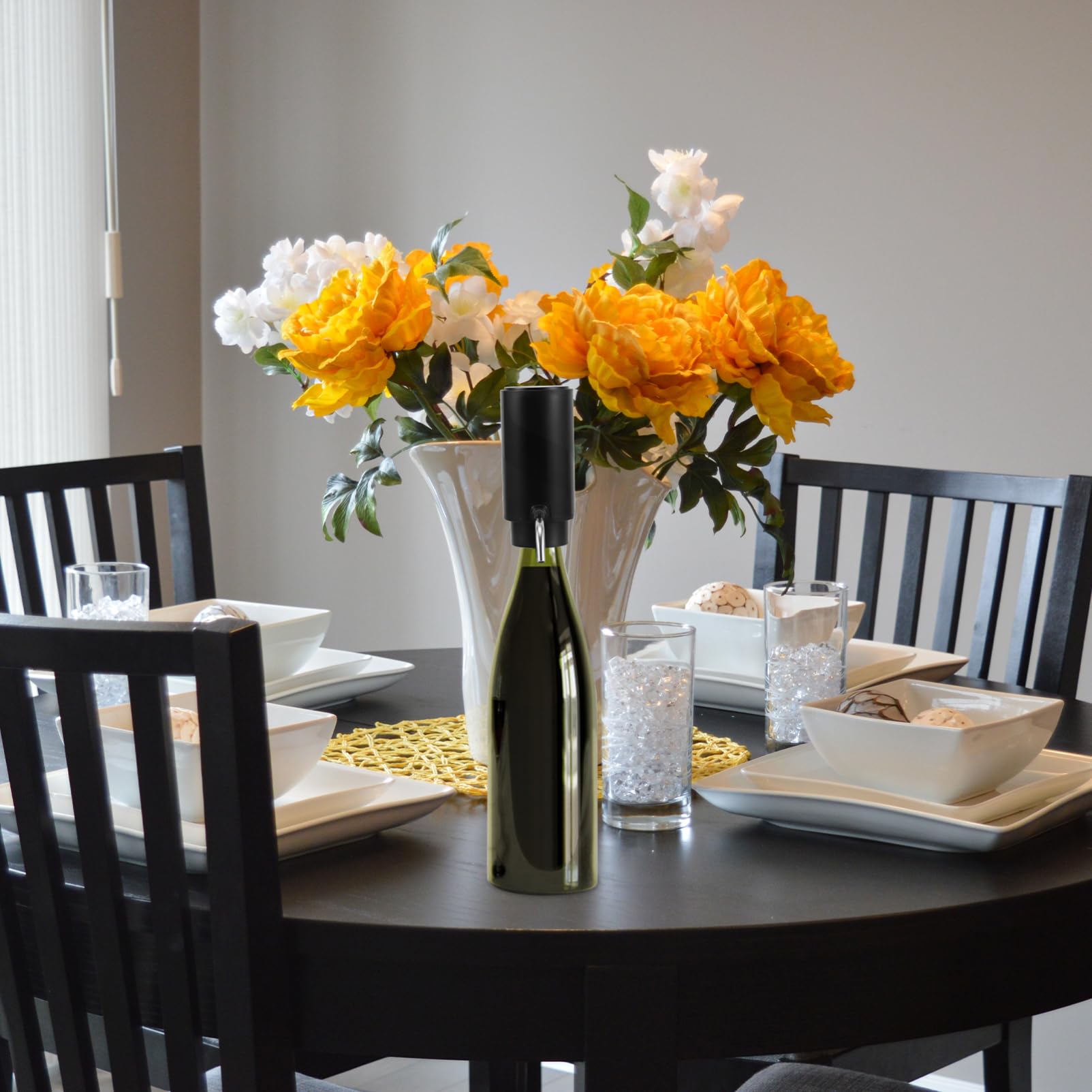 Cabilock Electric Wine Aerator and Vacuum Bottle Stopper - USB Rechargeable Automatic Drink Dispenser,Automatic Wine Aerator,Wine Lover for women&Men