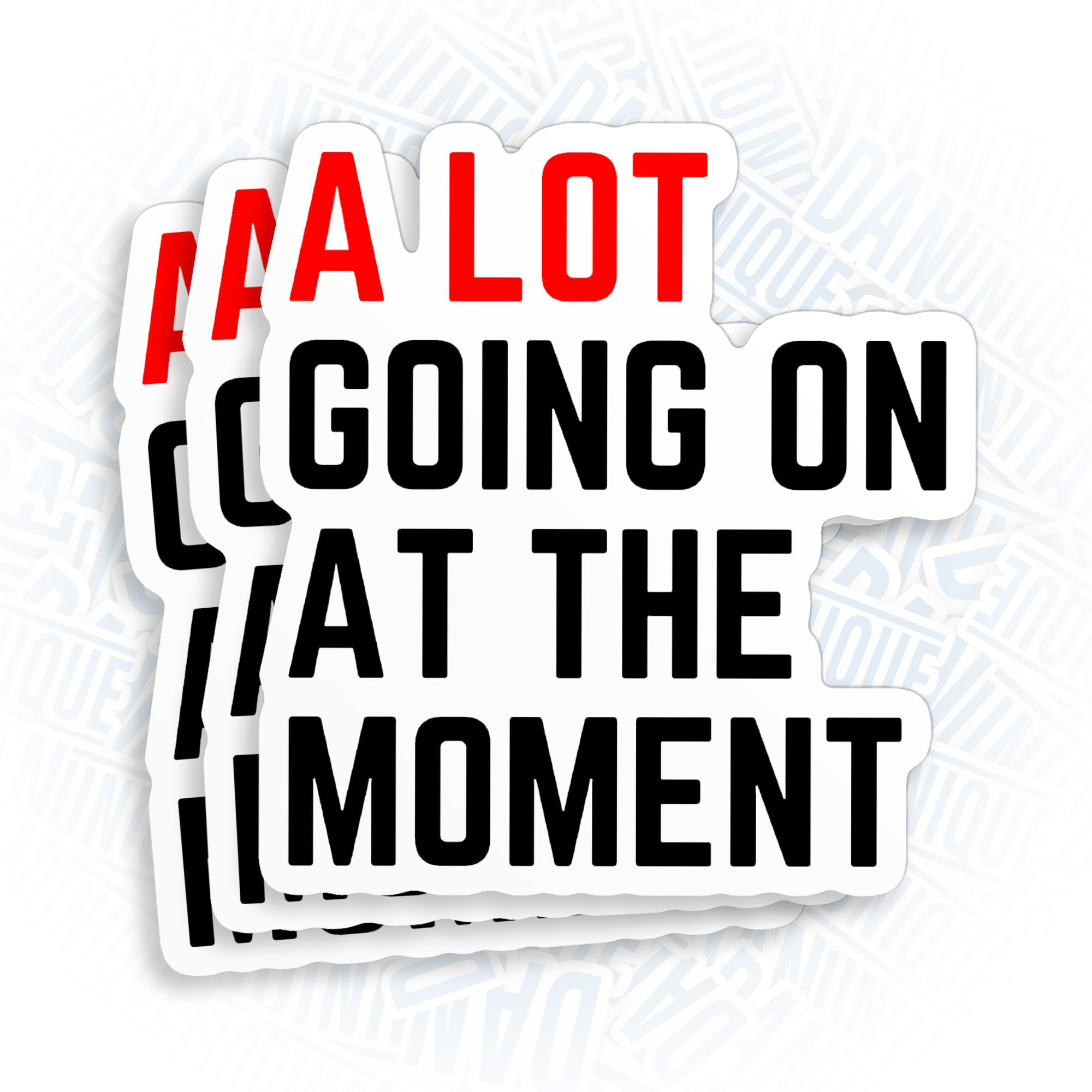 (3Pcs) A Lot Going On at The Moment Stickers, Singer Trending Lyrics Concert 3" Waterproof Die-Cut Vinyl Sticker for Laptop, Tumbler, Water Bottle,