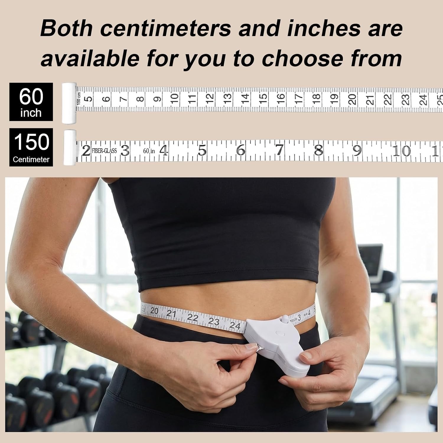 Body Measuring Tape for Body Measurements Waist Measure Fitness Tape Measure for Weight Loss Waist Bust Arms Hip Measurement Suitable Fitness Enthusiasts, 60 Inches Long