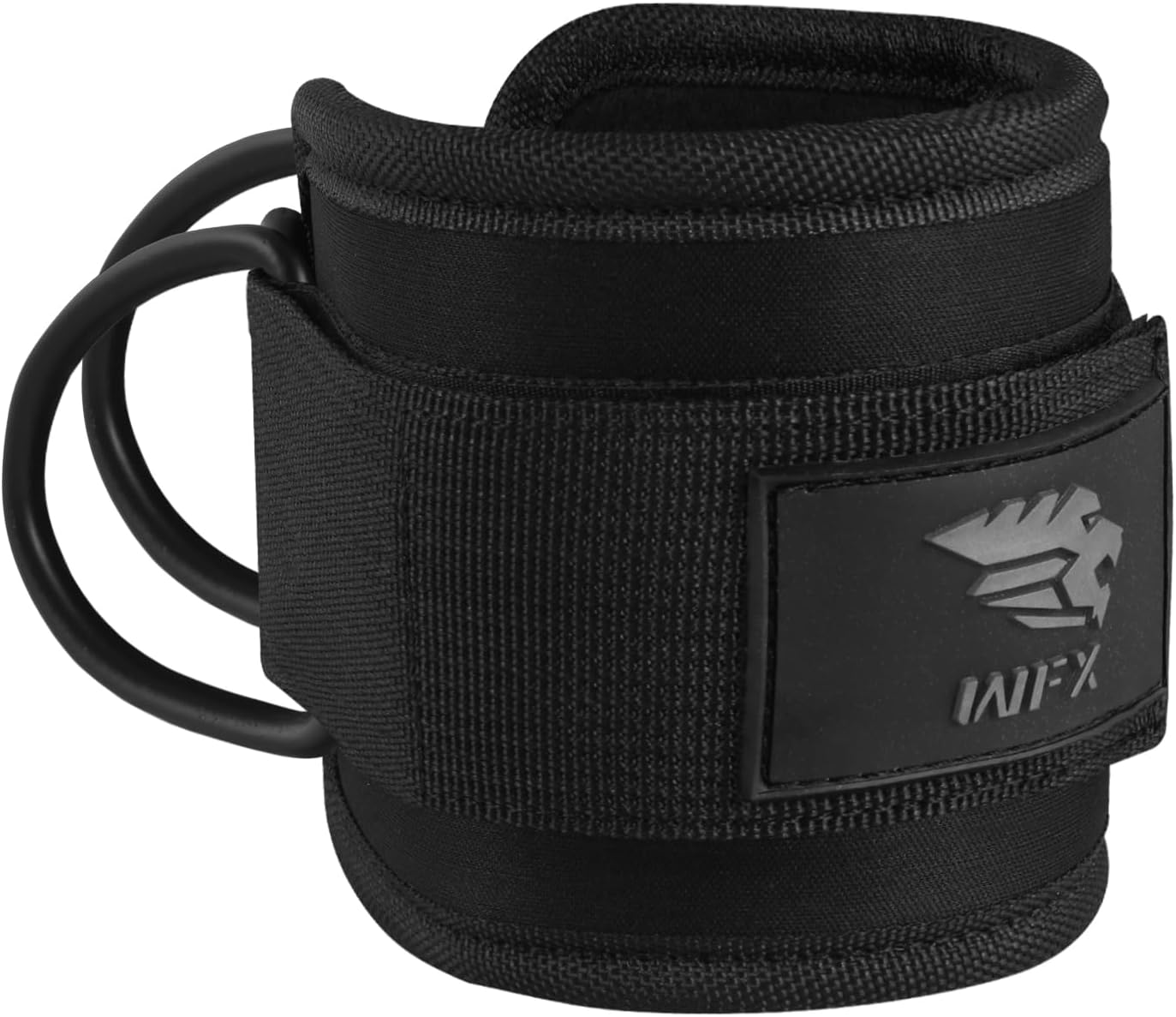 WFX Ankle Straps for Cable Machines Gym Wrist Cuff Double Stainless Steel Weight Lifting D-Ring Booty Leg Resistance Bands Attachment Powerlift Women Men Home Fitness Workout Curl Kickback