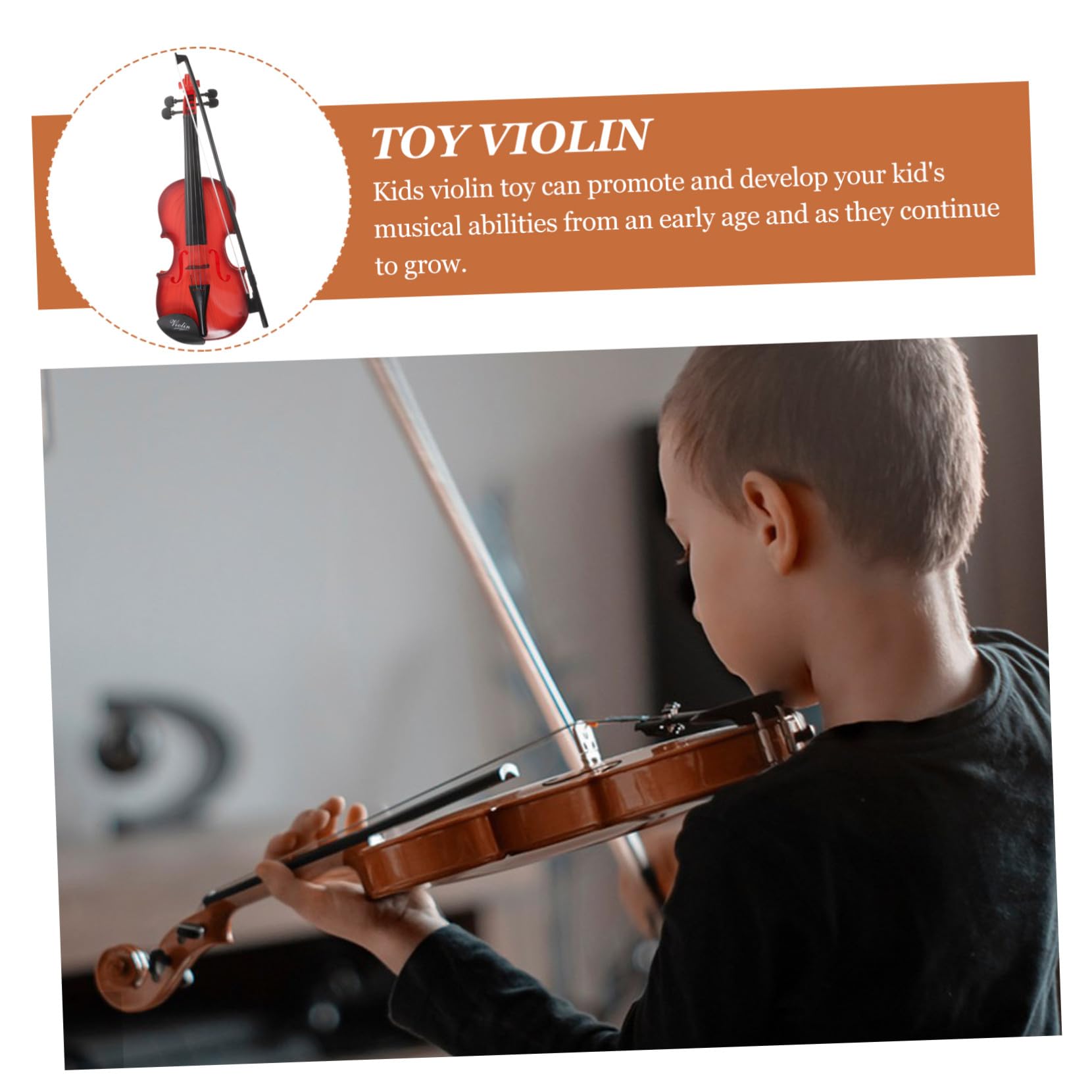 Violino Giocattolo per Bambini, Riproduzione Musicale 1 Pezzo in Plastica | Festa Scuola Decor, Forma Violino Piccola e Delicata, per Educazione Musicale e Compleanni