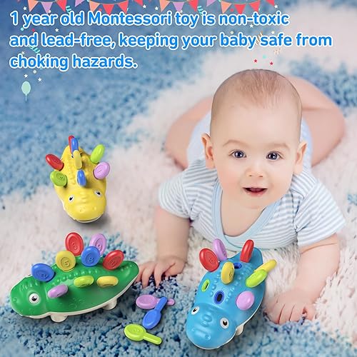 Miniatura 5 de Juguetes Montessori para niños pequeños, actividades de aprendizaje, juegos educativos de dinosaurios, juguetes sensoriales de desarrollo de