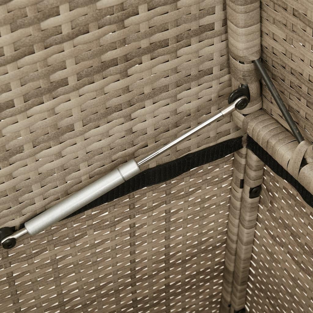 vidaXL Banco de Jardín con Cojines, Sofá Asiento Exterior, Banco de Parque, Mueble para Patio Terraza Balcón, Ratán Sintético Beige