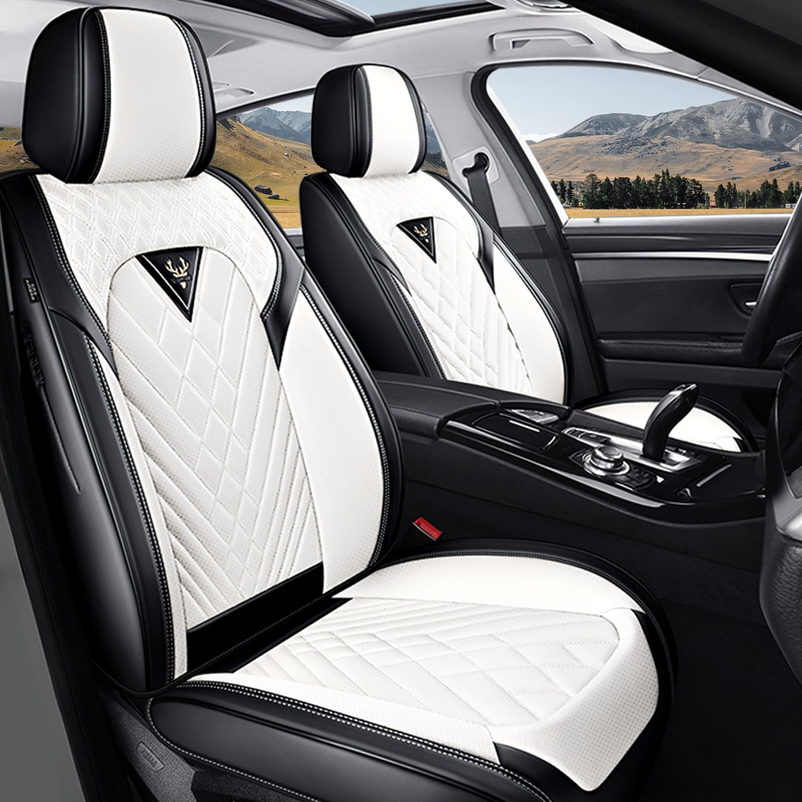 AWUI Seat Covers Full Set for Hyundai Tucson 2006-2025, Nappa Leather Seat Cover Full Coverage Car Seat Protector Waterproof Breathable Cushion (5