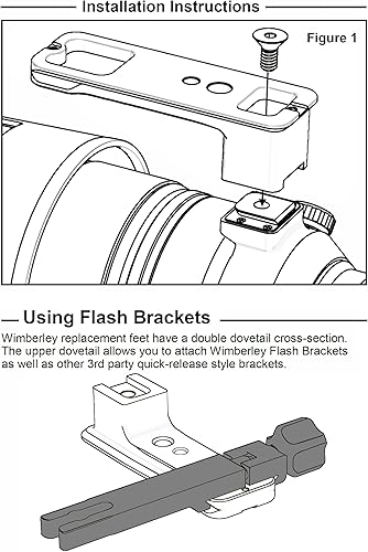 Miniatura 84 de Wimberley AP-616 - Pie de lente de repuesto para Sony 600 f4 GM OSS FE - Estilo Arca-Swiss - Fabricado en Estados Unidos