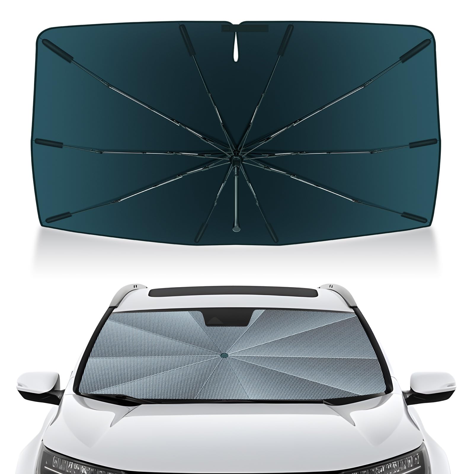 Autorder Windshield Sun Shade Umbrella for 2007-2022 Honda CR-V CRV Accessories,Upgraded Ice Crystal Material,Easy Setup Umbrella Sunshade for Car Windshield,100% Sun Blocking