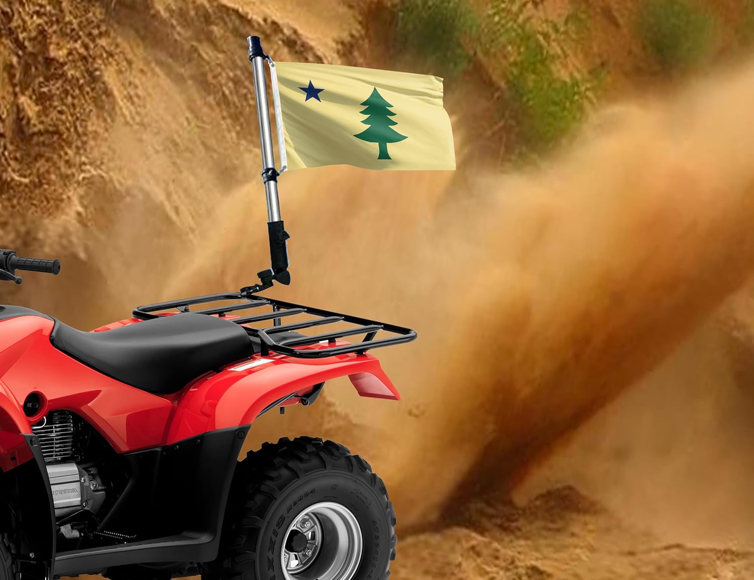 Original Maine State Boat Nautical Flag 12x18 Inch Double Sided 3 Ply ME Marine Flag Nylon Small Yacht Sail Pontoon Boat ATV Truck Bike Motorcycle Banner Brass Grommets Patriotic Outside(Pattern A) - Image 6