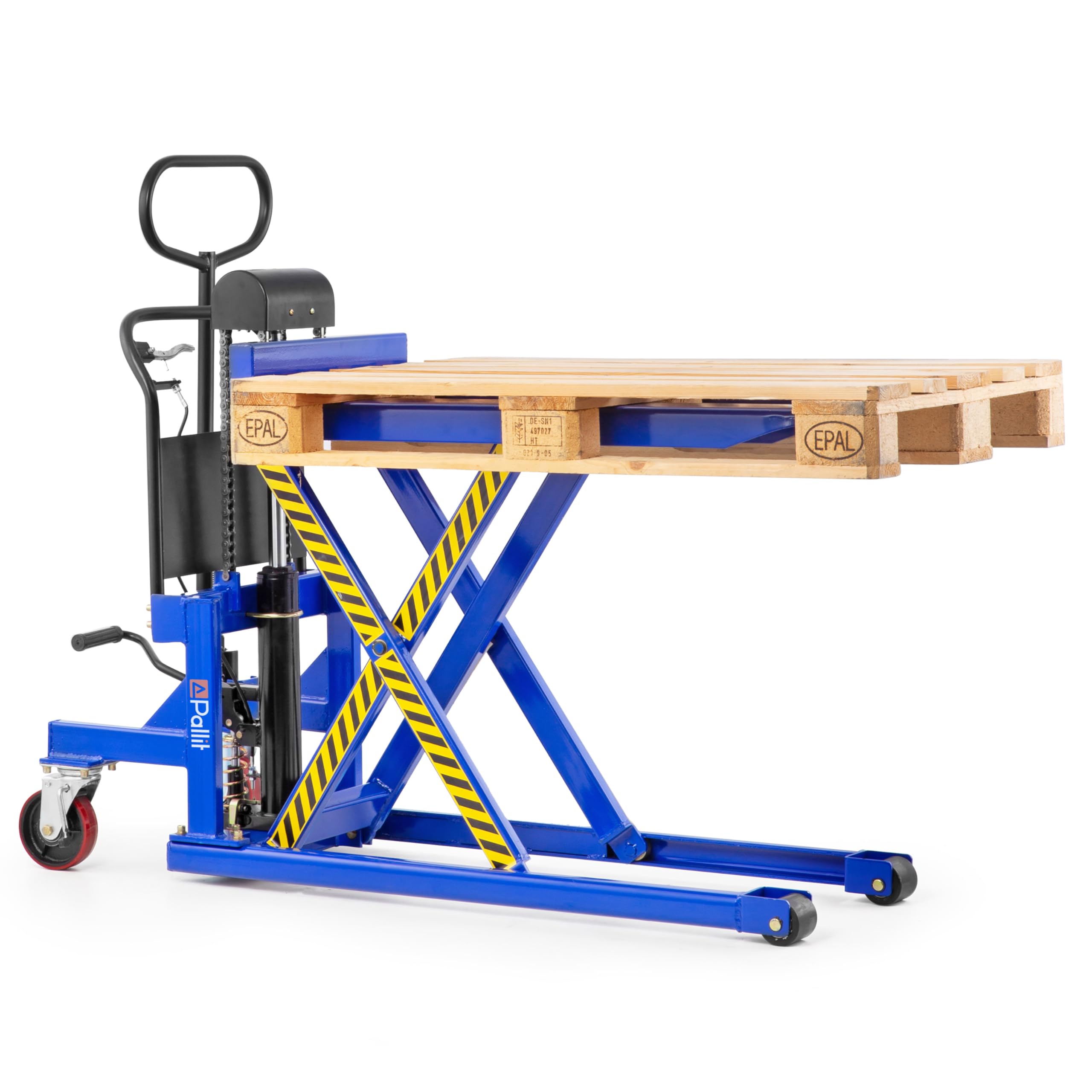 Transpaleta de tijera, carretilla elevadora, transpaleta 1,0 t / 1000 kg - 1115 mm