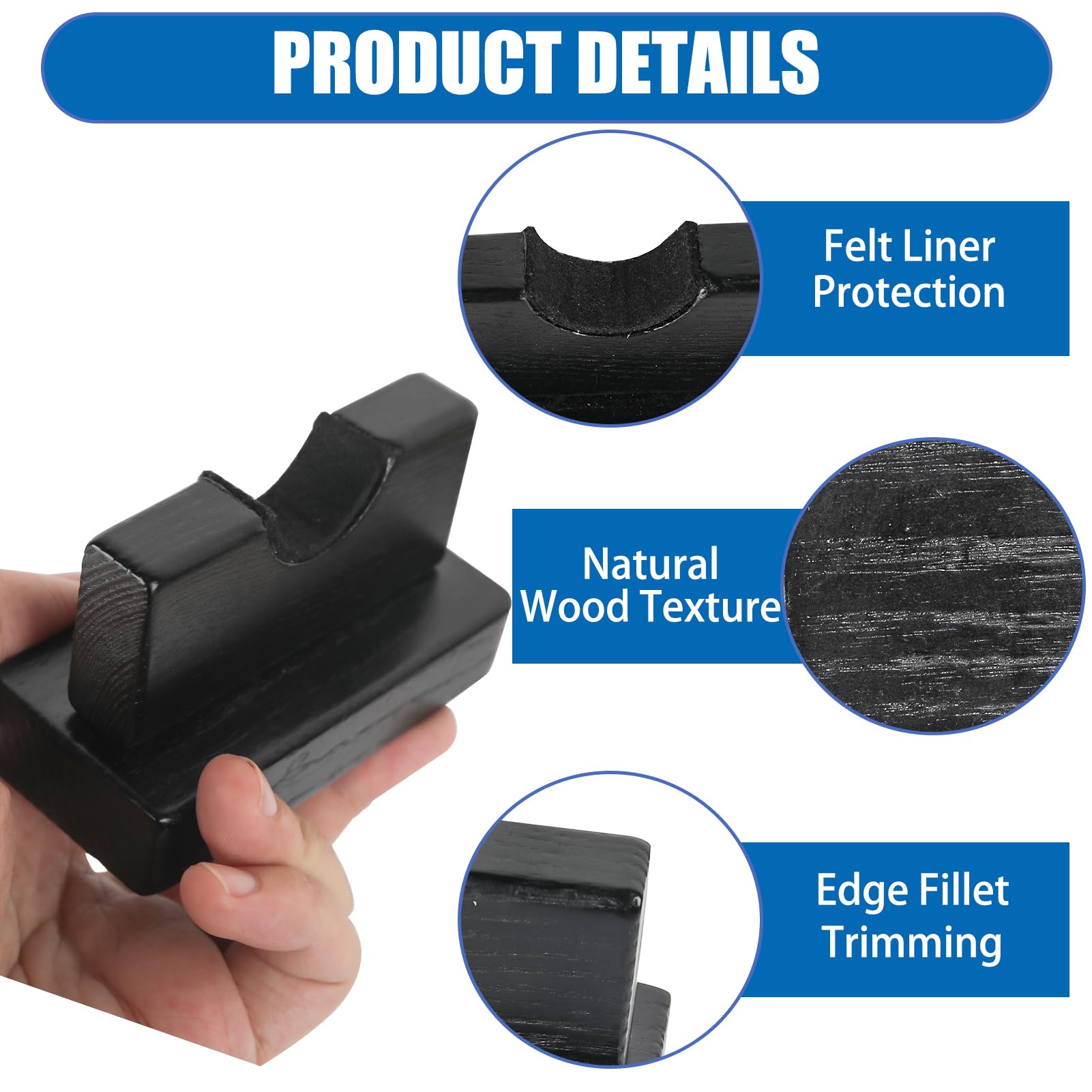 Espositore per mazze da baseball, in legno, colore: nero