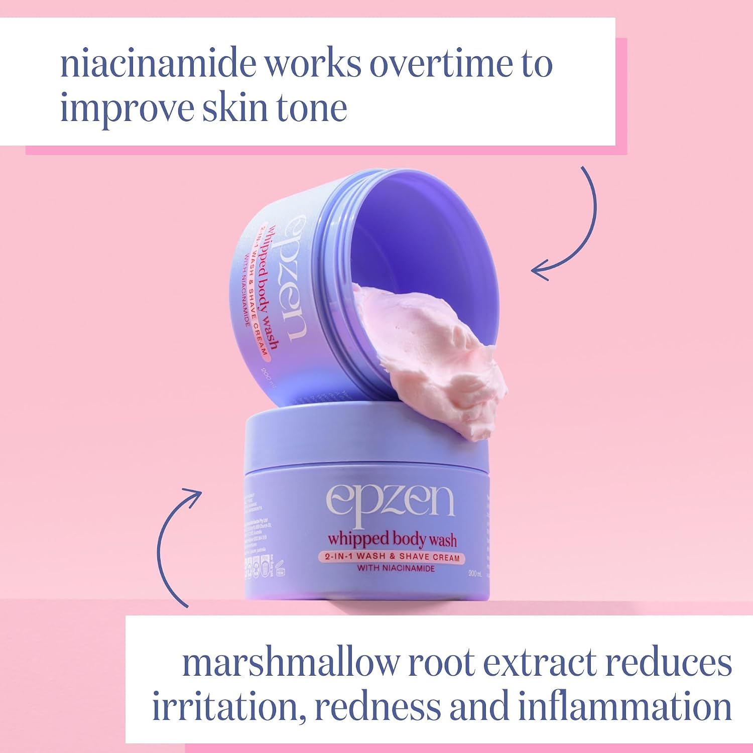 epzen Whipped Body Wash 2-in-1 Wash & Shave Cream - 200mL image 5