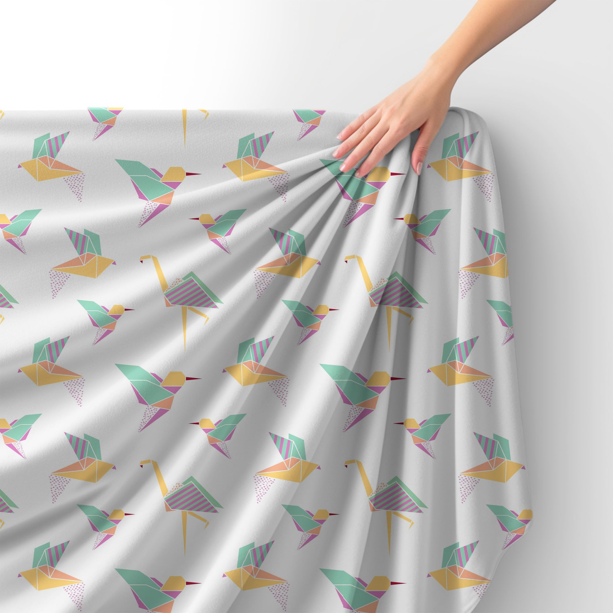 HEKO PANELS Tkanina velvet obiciowa drukowana, Ptaki, 3 metry 140 x 300 cm