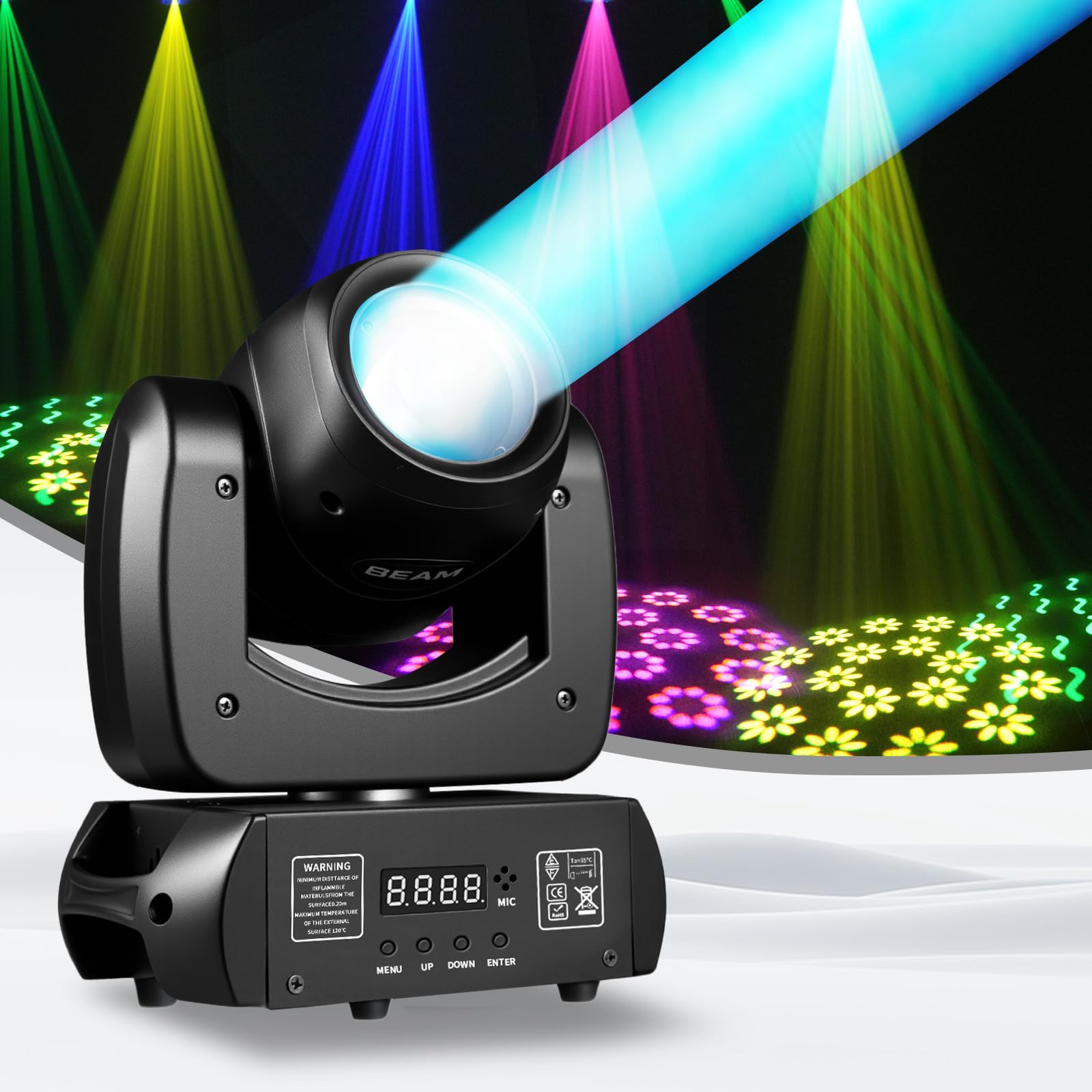 Amazon.com: MINGJIE 120W Moving Head DJ Lights, 18-Facet Prism