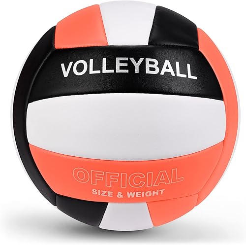 Dakapal Official Size 5 Volleyball for Indoor Outdoor, Soft Beach Sand Volleyball for Beginner Teenager Adult(Without Pump)