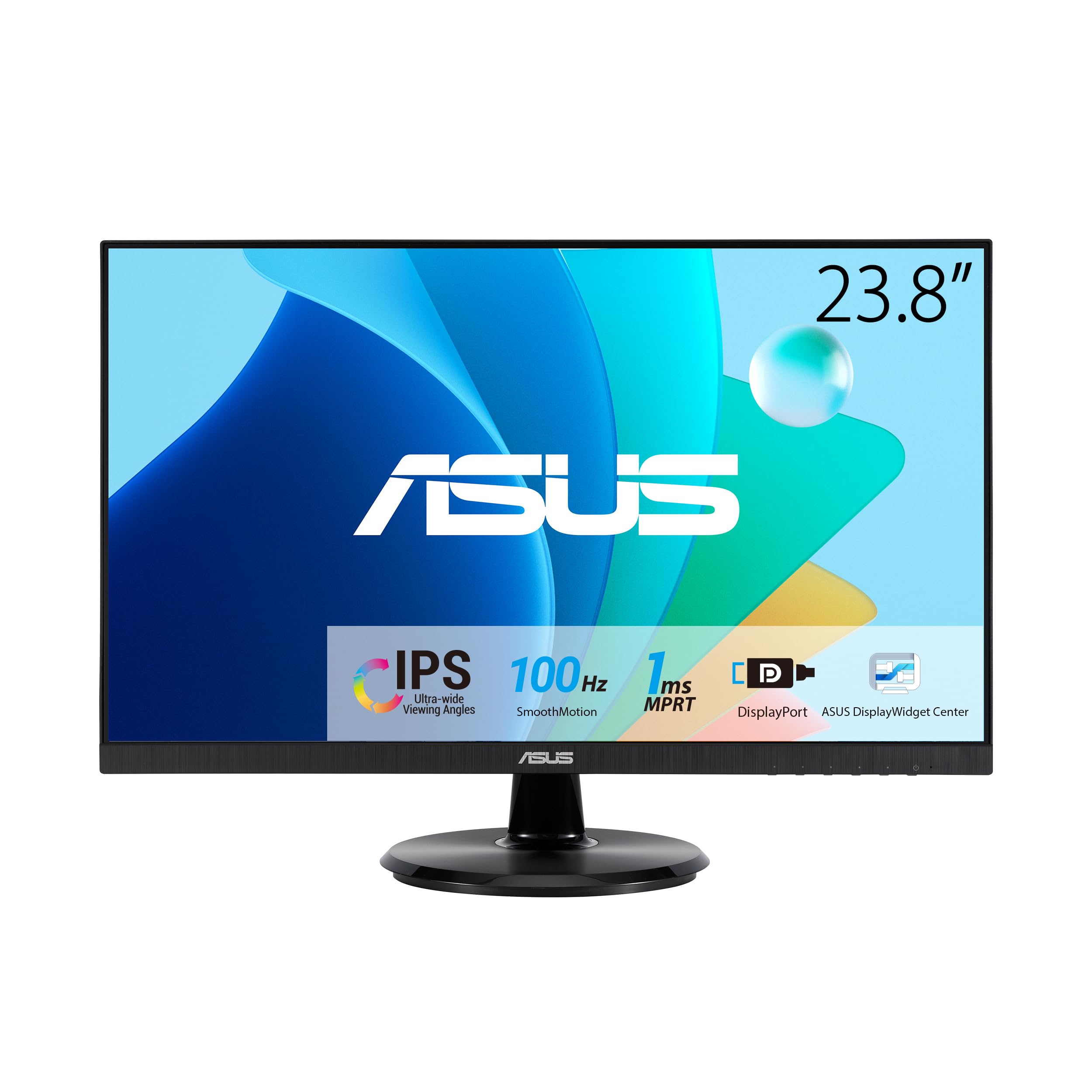 ASUS Eye Care VA24DQFR - 24 Zoll Full HD Monitor - Rahmenlos, Flicker-Free, Blaulichtfilter, Adaptive-Sync - 100 Hz, 1ms MPRT, 16:9 IPS Panel, 1920x1080 - DisplayPort, HDMI, D-Sub, Speaker