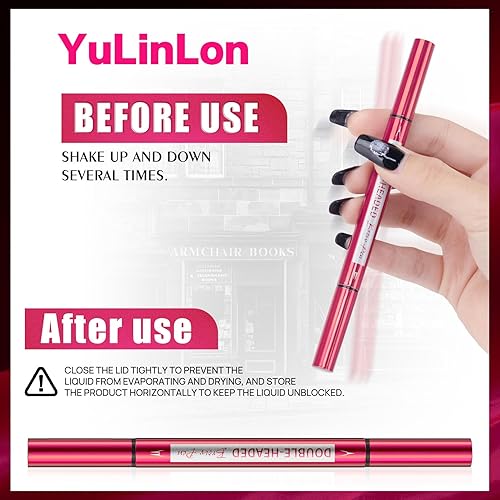 Miniatura 7 de Bolígrafo para cejas de doble cabeza, trazos ultraprecisos similares al cabello, maquillaje impermeable de larga duración, disponible en 5 tonos