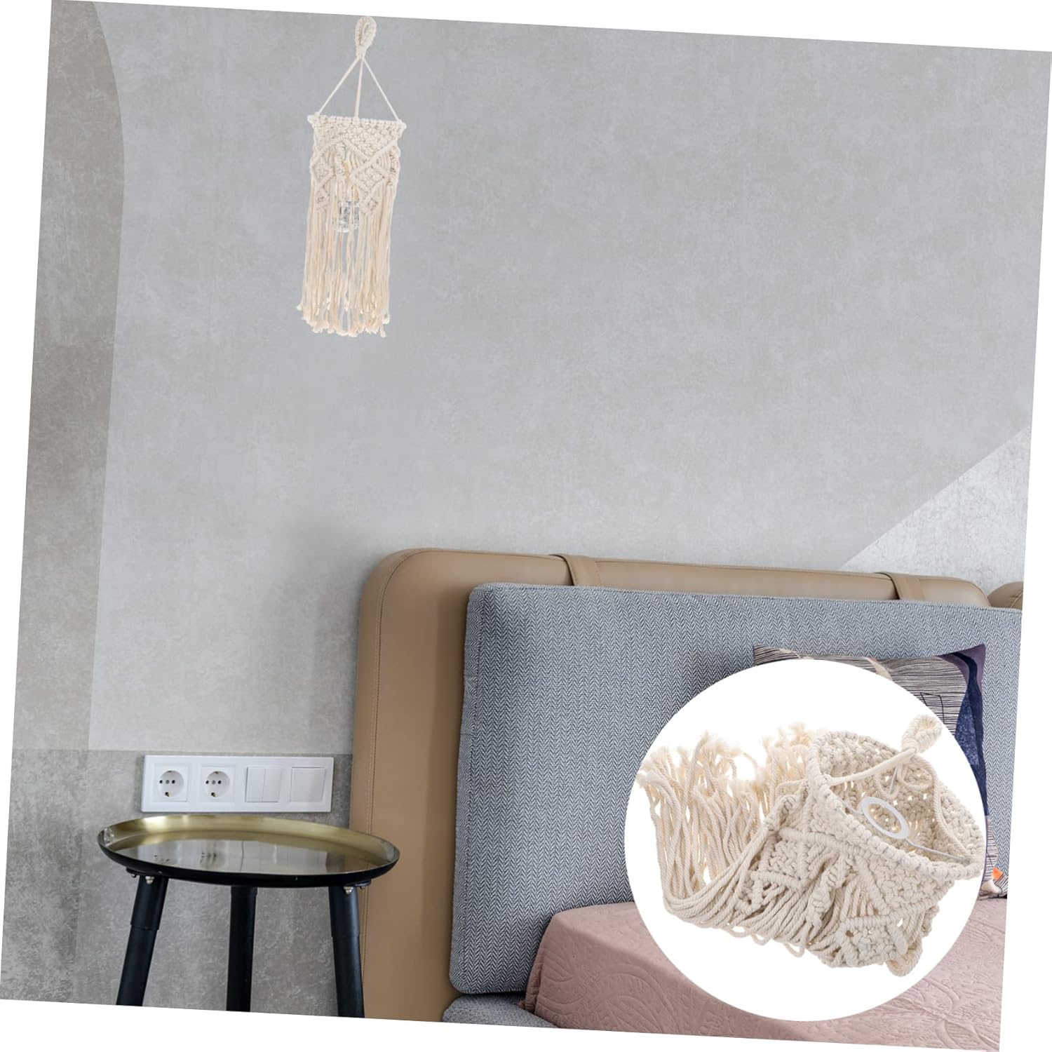 MAGICLULU Lampshade Wicker Lampshade Replacement Clearancing Decorative Pendant Light Shade Small Boho Decor