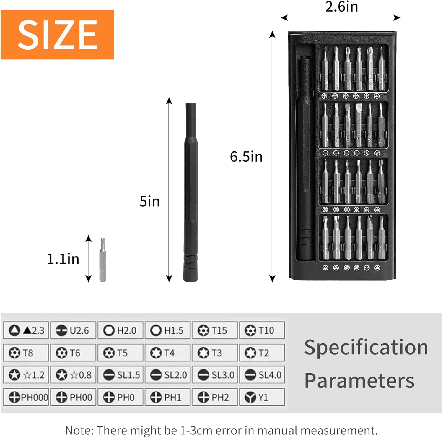 SooGree 25 in 1 Small Screwdriver Set Precision Screwdriver Set Magnetic Screwdriver Kit Electronic Repair Tool kit for PC Laptop Phone Watch Eyeglasses Phillips and Star Tiny Screw Driver