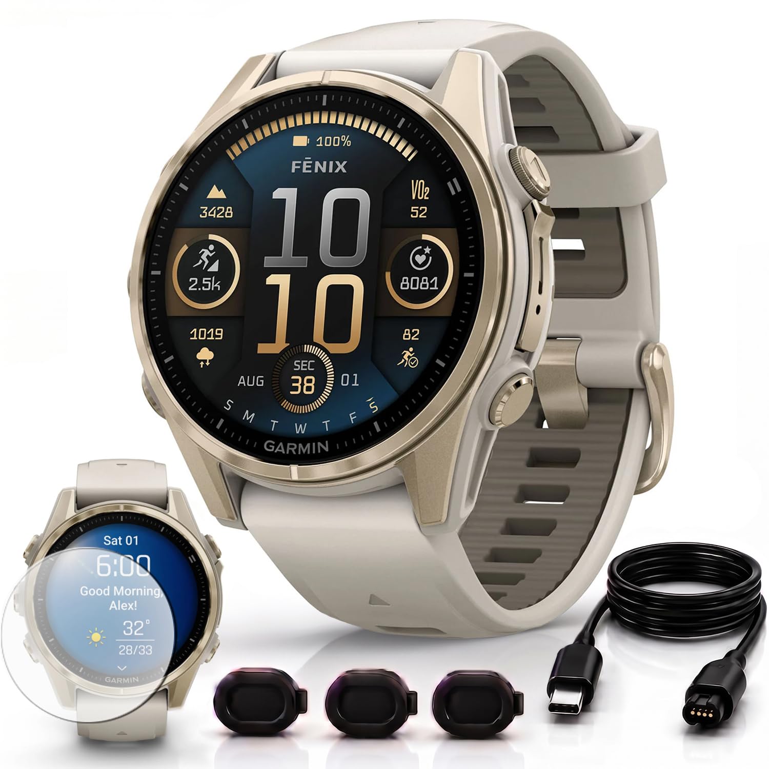 Zafiro Amazon.com: Garmin Fenix 8 43mm AMOLED Sapphire Multisport GPS