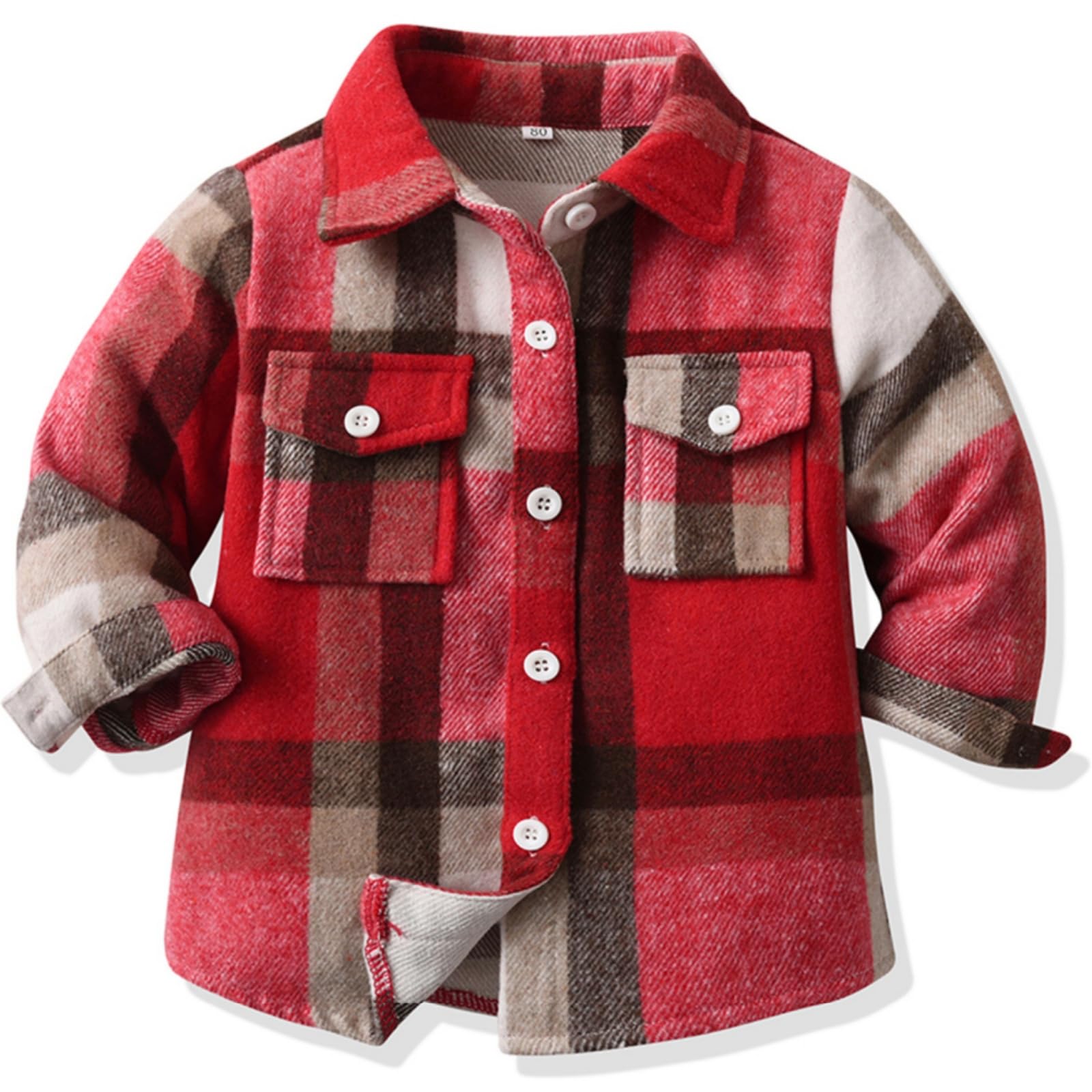 Bambino Ragazzo Flanella Plaid Shirt Bambini Manica Lunga Button Down Giacca Risvolto Tasca Top Regular Fit Casual Autunno Vestiti