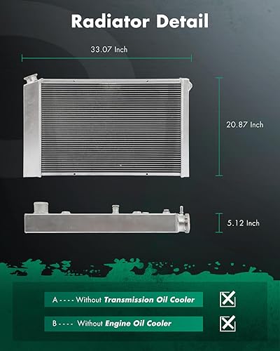 Vista 927 de SCITOO Reemplazo completo del radiador de aluminio para 1993-1998 para Toyota para T100 2.7L 3.0L 3.4L 2090 Radiador