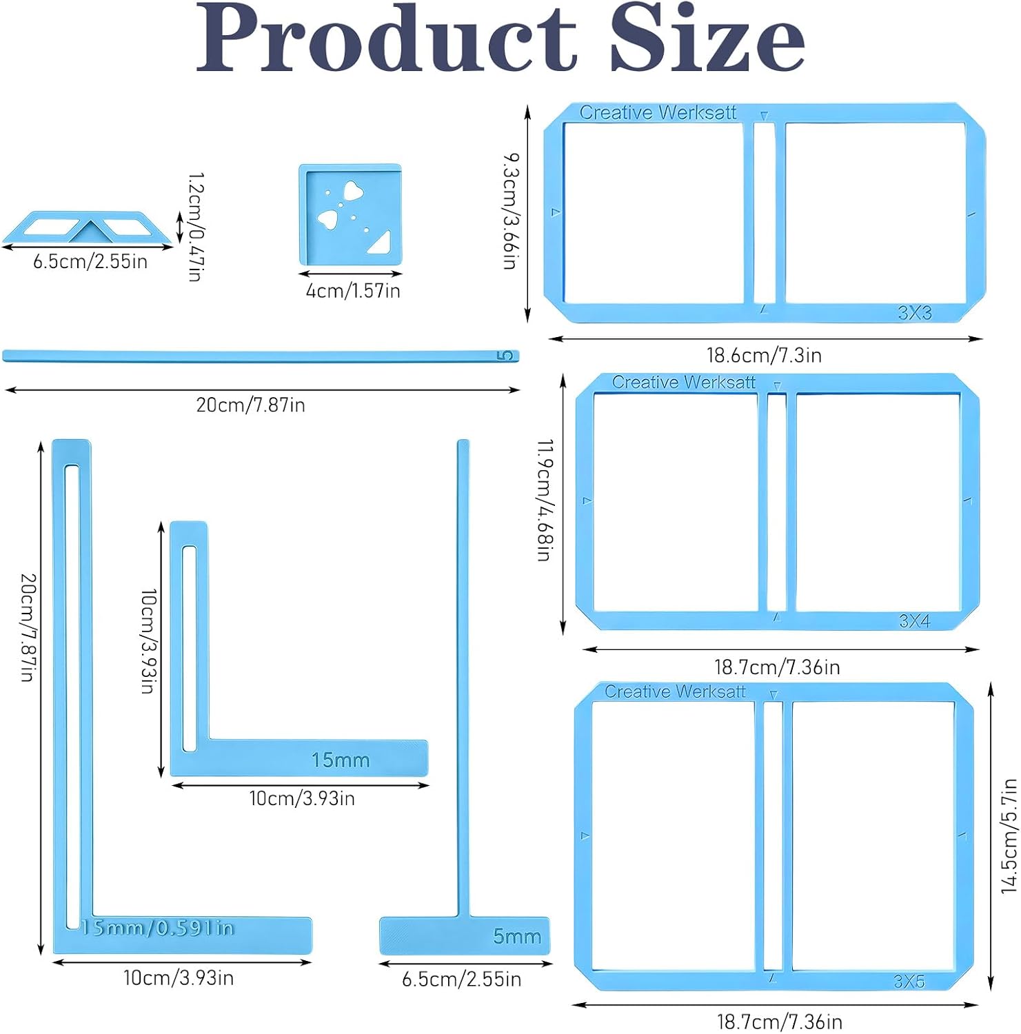 Andibro 9 Pcs Book Binding Kits, Sticky Notes Bookbinder Guide Stencil